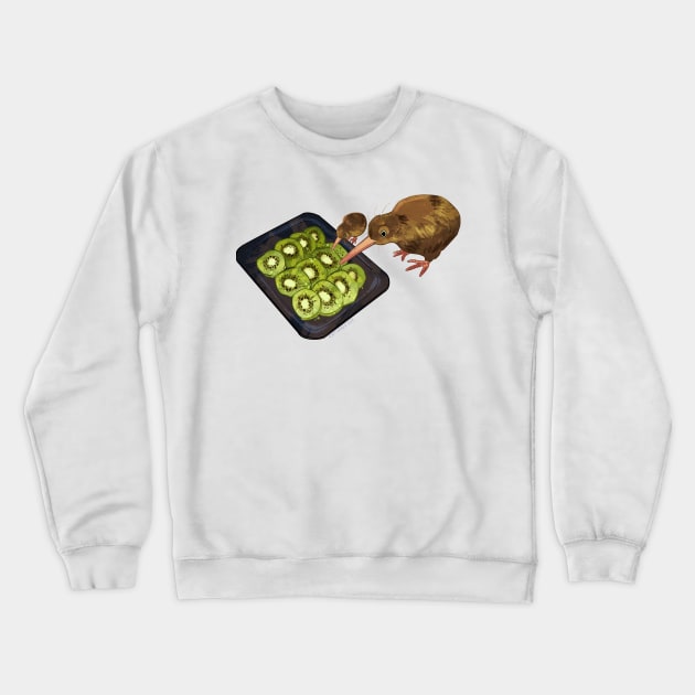 Kiwi Cannibalism Crewneck Sweatshirt by Catwheezie